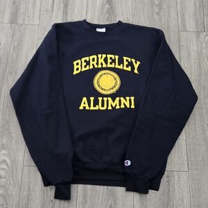 Champion Berkeley Alumni Black and Yellow Crewneck Sweater